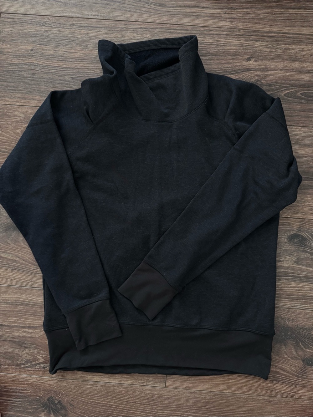 Women’s Charcoal Adidas Funnel Neck Fleece Sweater Size M
